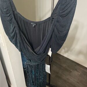 Max & Ash Women’s Midnight Blue Sequined Short Cocktail Dress Size L NEW W/Tags